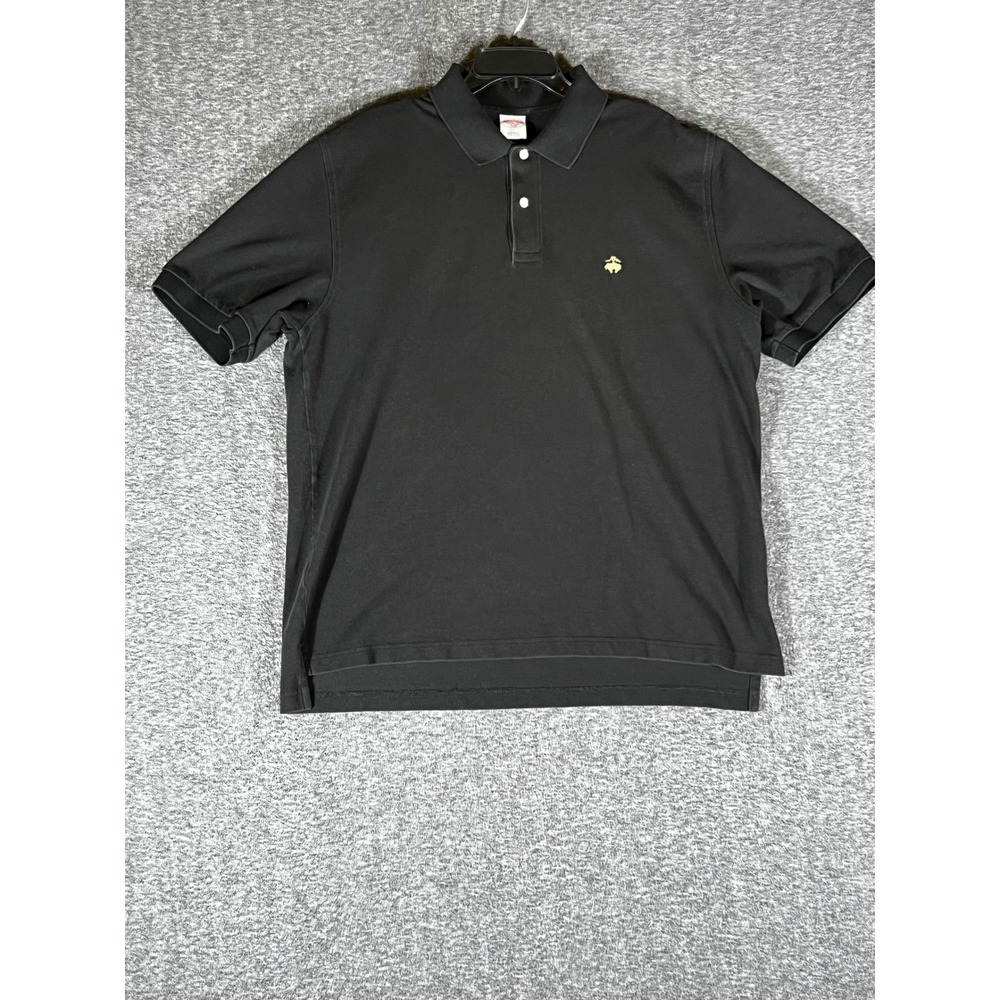 Brooks Brothers 346 Mens XL Black Cotton Short Sleeve‎ Polo Shirt Original Fit